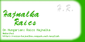 hajnalka raics business card